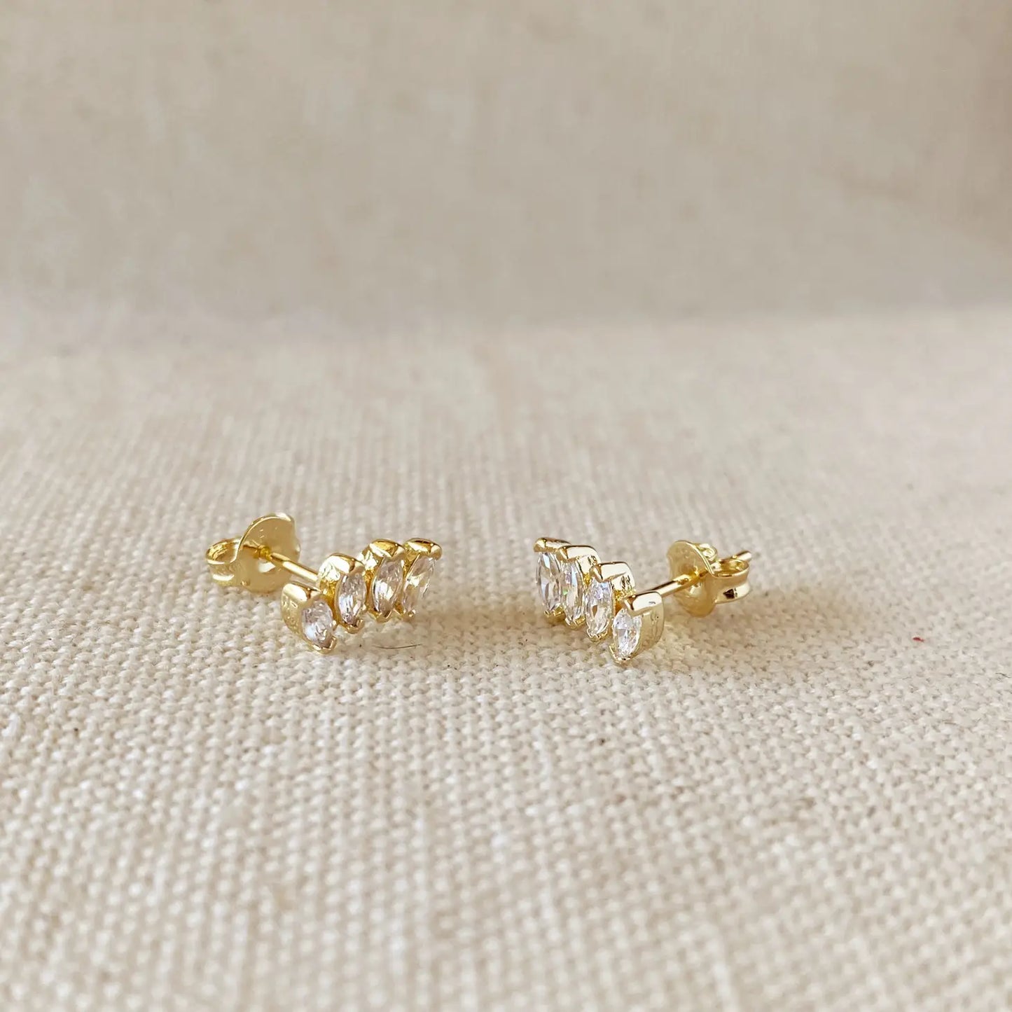 Curved Stud Earrings