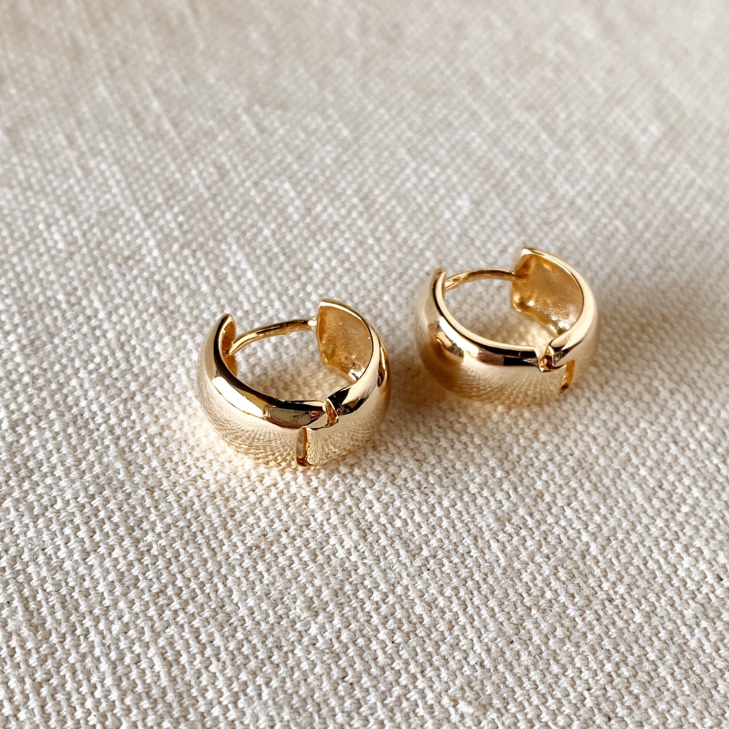 Chunky Clicker Earrings 18K Gold Filled