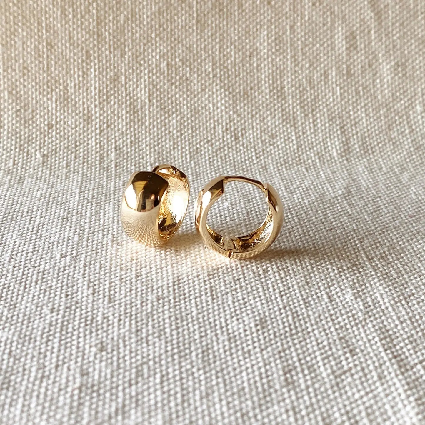 Chunky Clicker Earrings 18K Gold Filled
