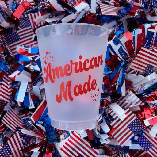 American Made Frosted Cups - Patriotic Pack of 6