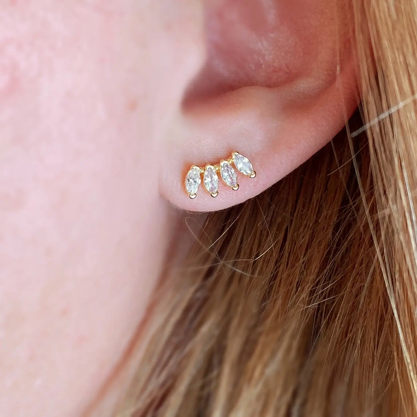 Curved Stud Earrings