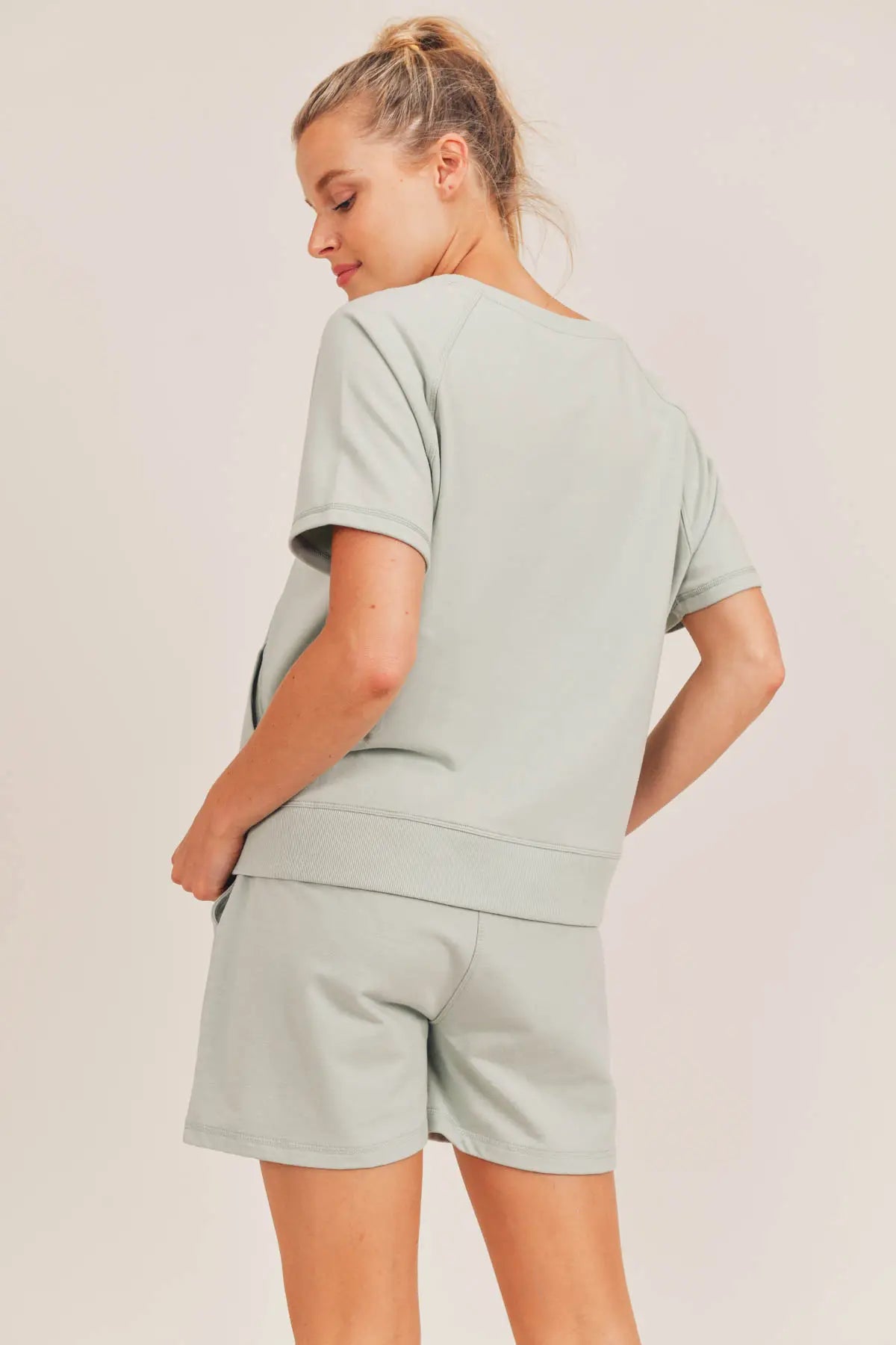 Sage Boxy Top & Shorts Set