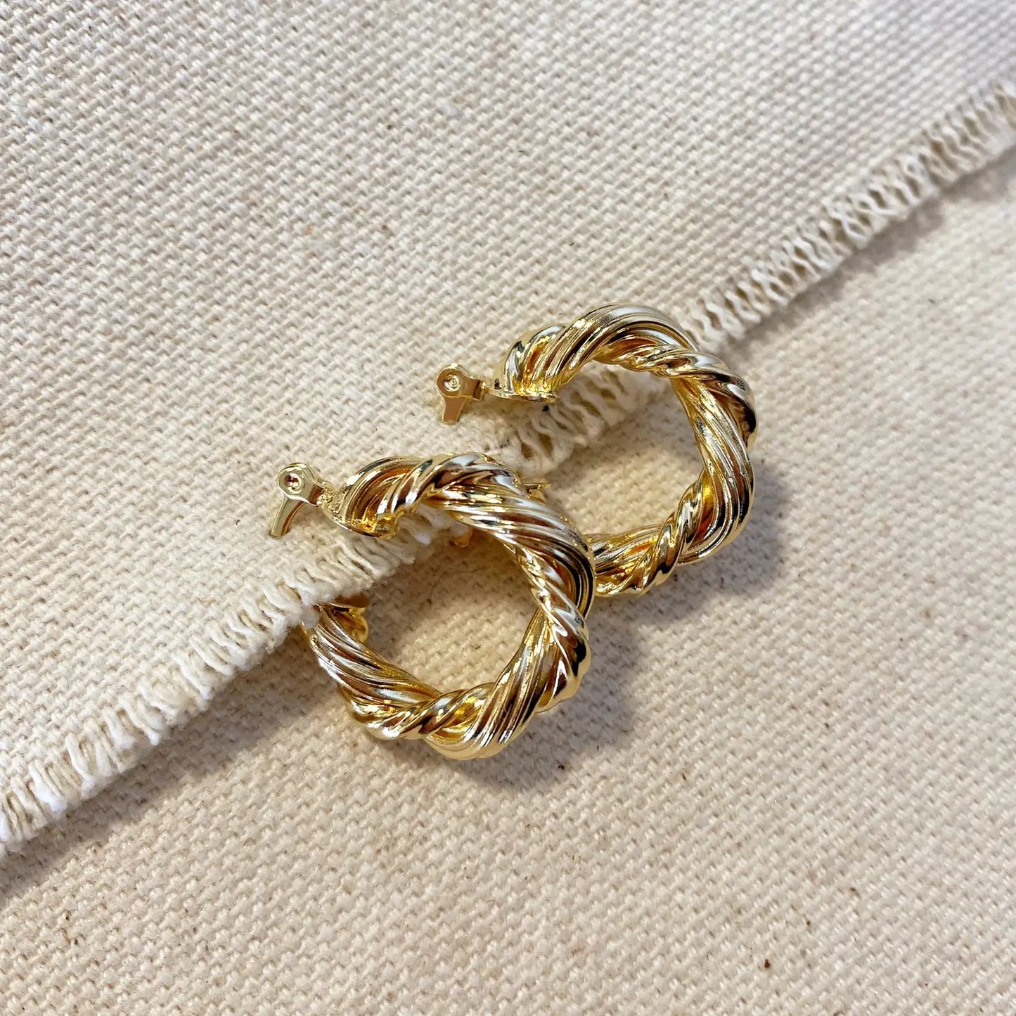 Double Twisted Tube Hoop Earrings