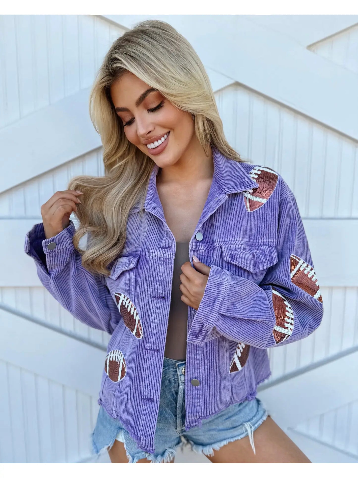 TCU GameDay Sequin Cropped Jacket