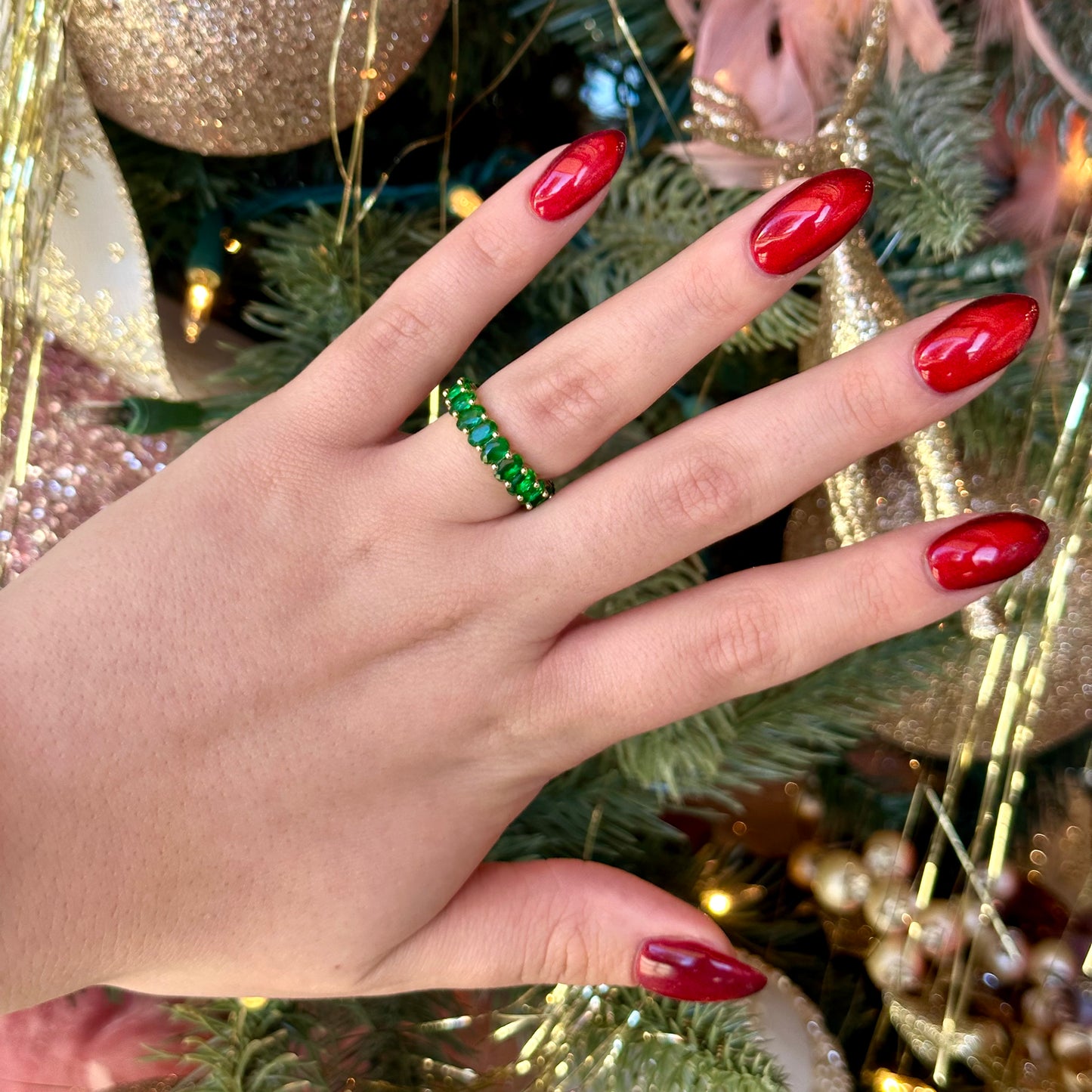 Green Goddess Adjustable ring