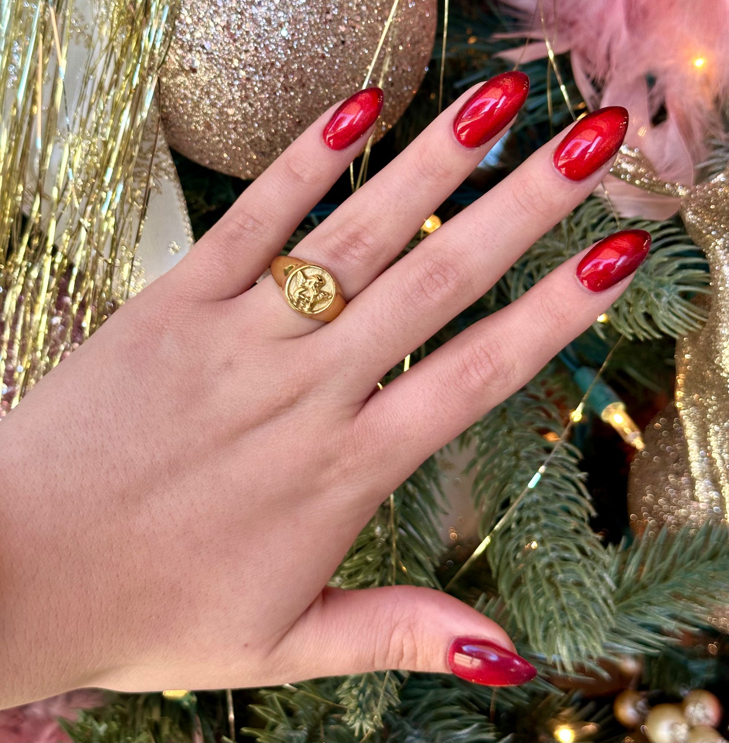 Gold Angel Ring