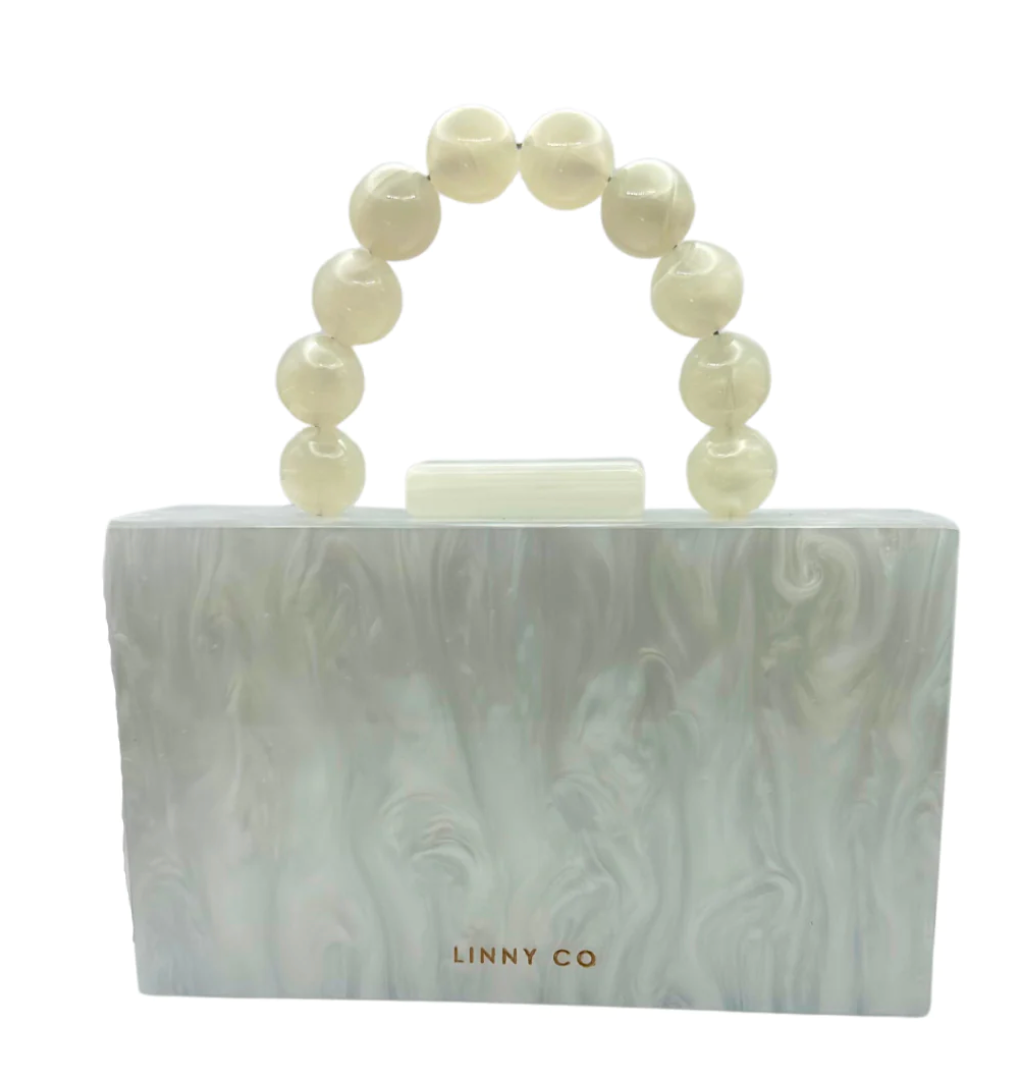 Cecelia Clutch - Pearl White