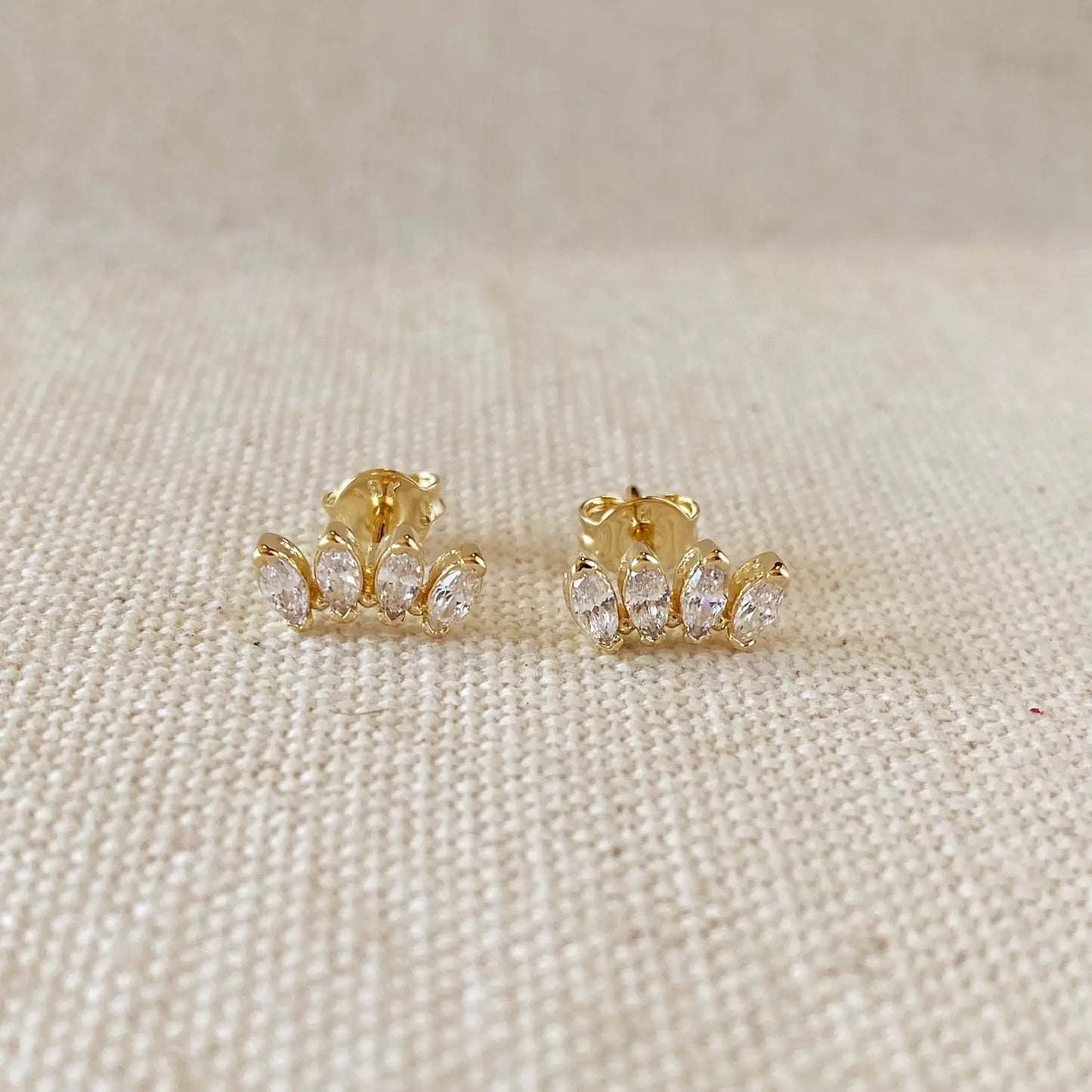 Curved Stud Earrings