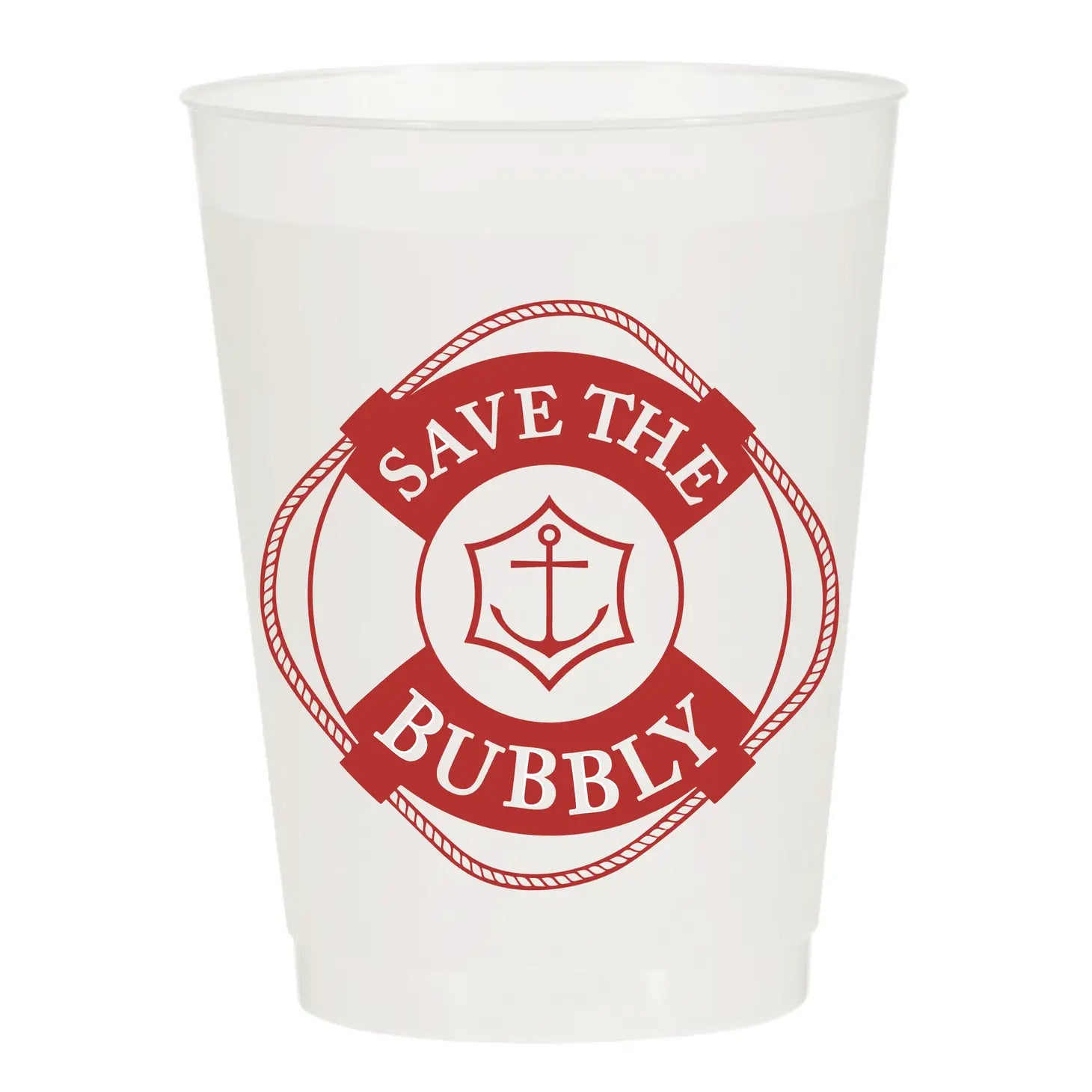 Red Nautical Anchor Cups