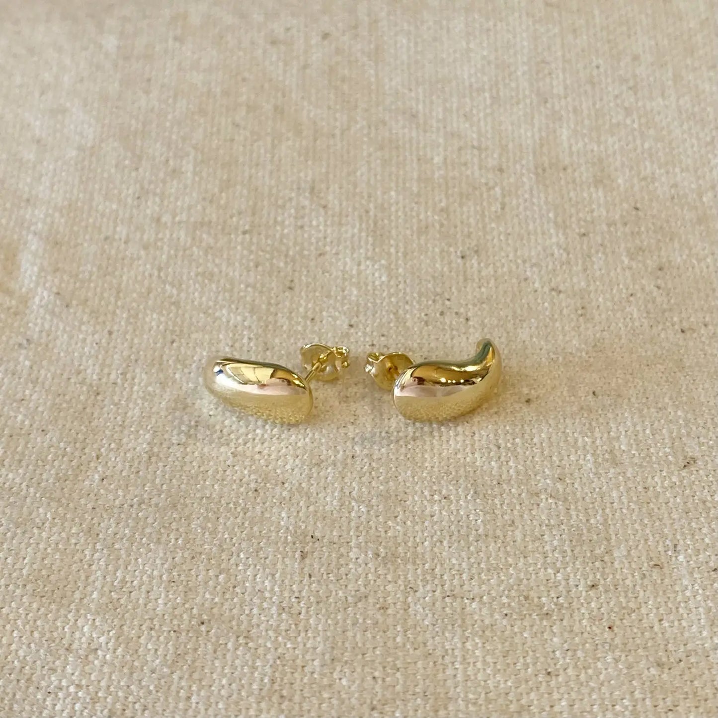 Polished Curved Stud Earrings