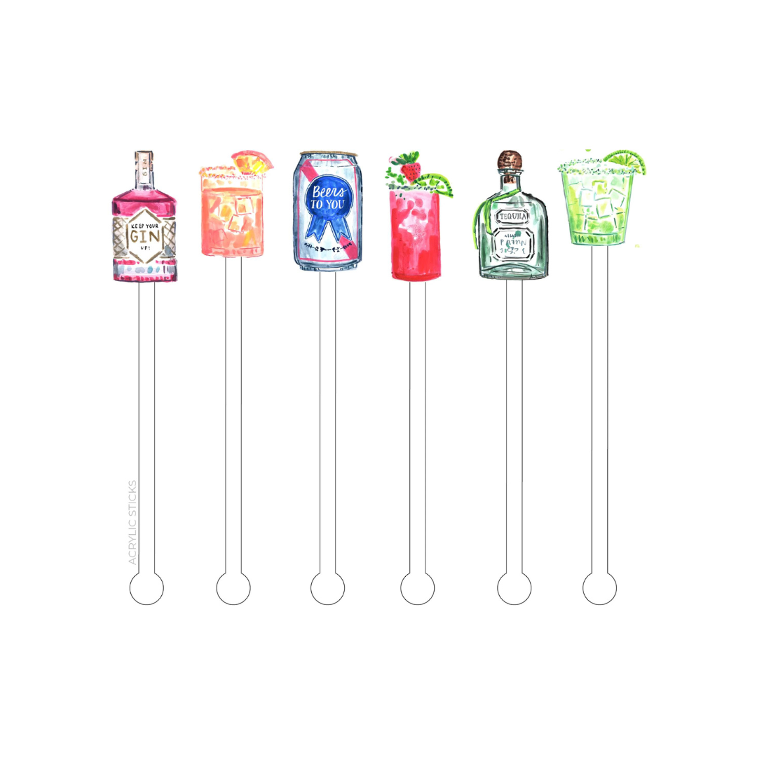 Acrylic Sticks X Eh Liquid Diet Acrylic Stir Sticks