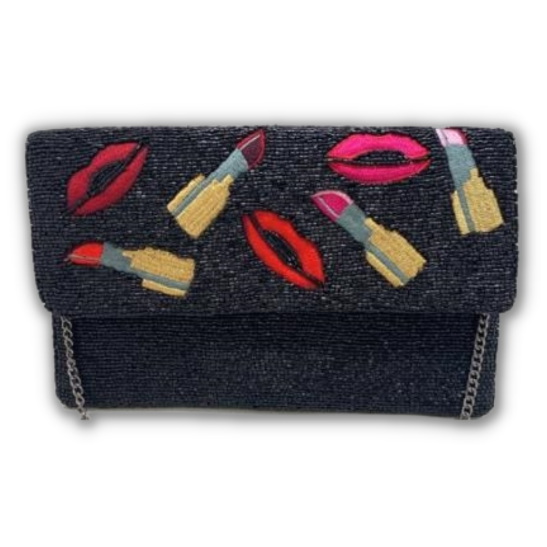 Beaded Lip Crossbody