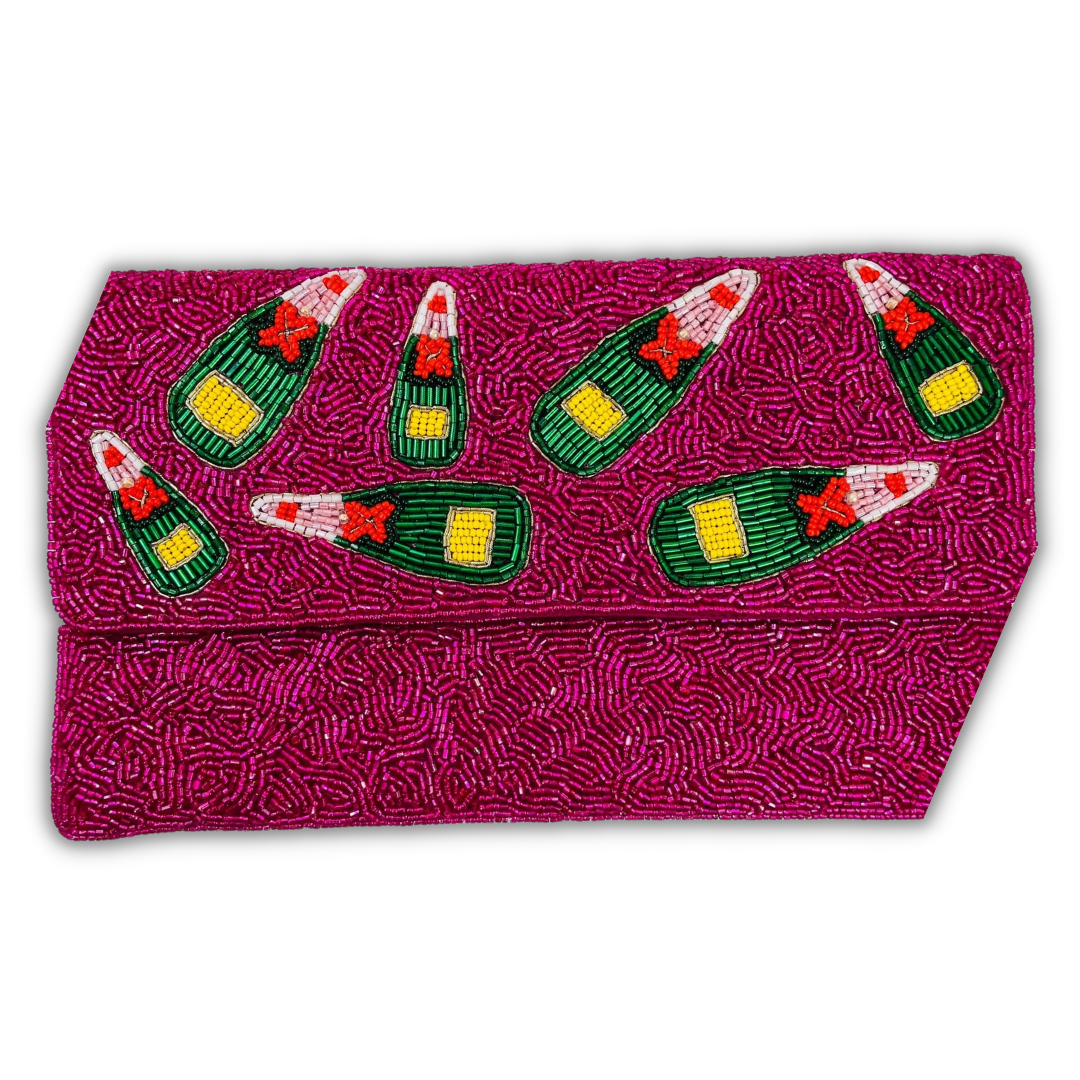 Celebration Bottle Beaded Crossbody