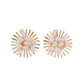 Sunburst Pearl Statement Stud Earrings