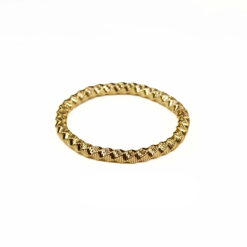 Gold Loose Twist Slinky Bracelet