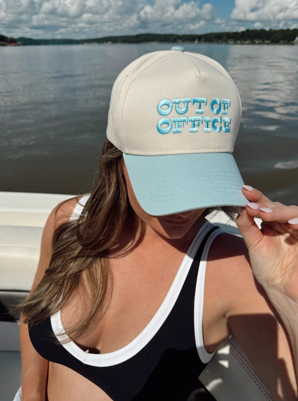 Out of Office - Baby Blue Vintage Trucker Hat