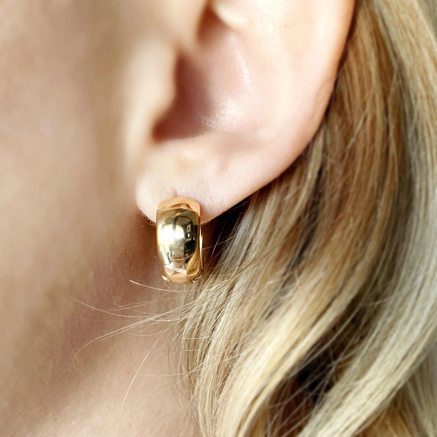 Chunky Clicker Earrings 18K Gold Filled