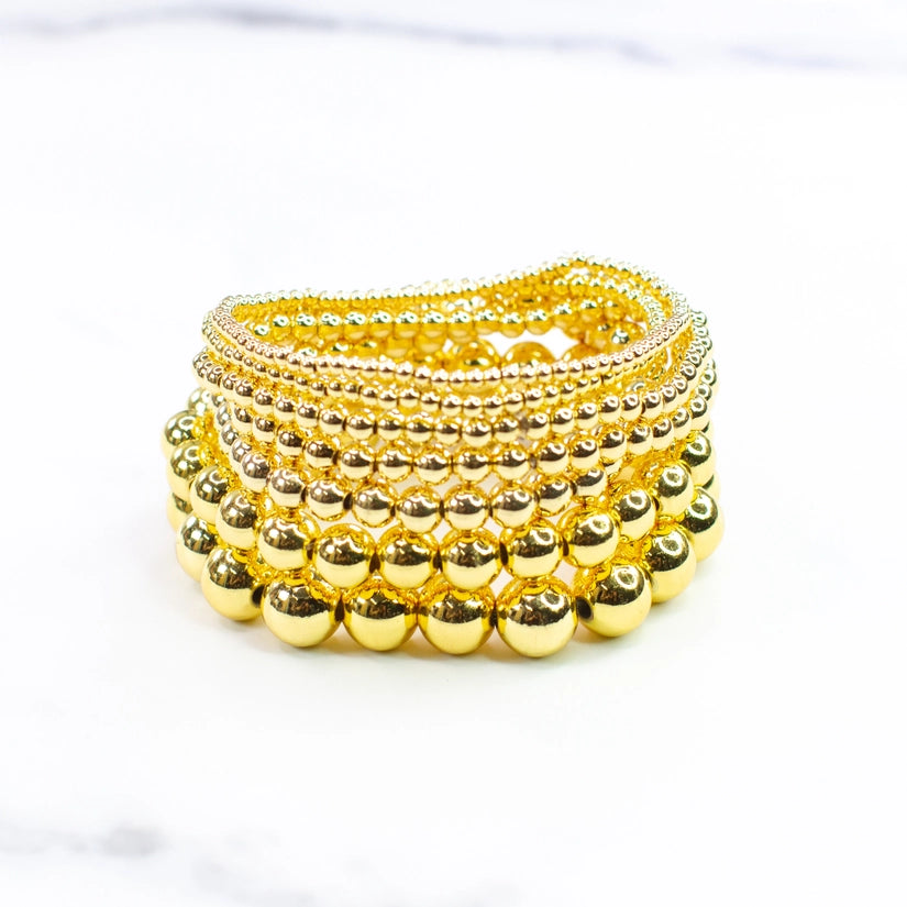 3mm Gold Filled Beaded Bracelet