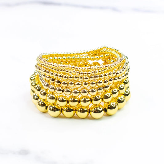 5mm Gold Filled Beaded Bracelet