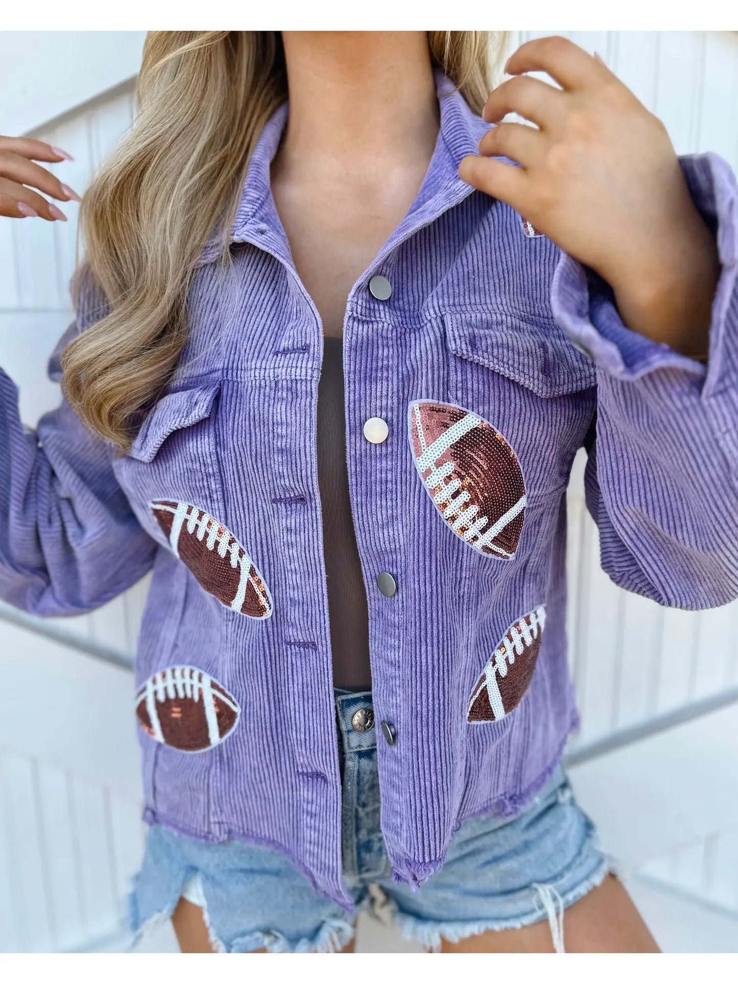 TCU GameDay Sequin Cropped Jacket