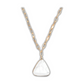 Natural Stone Necklace on Link Chain- White