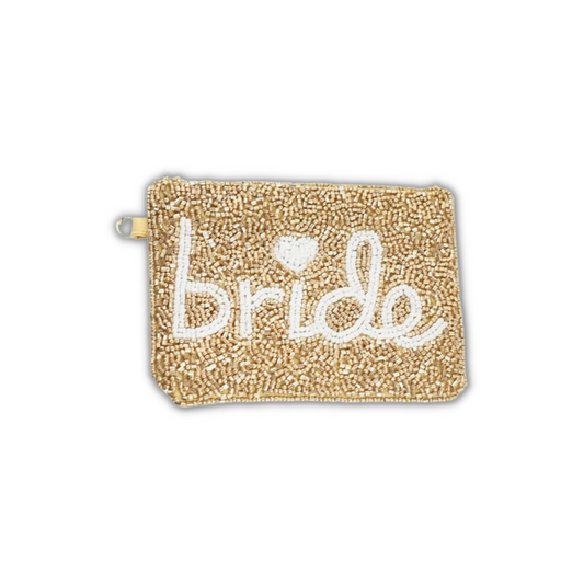 Bride Beaded Pouch - Gold