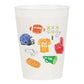 Tailgate Football Watercolor Jersey - Set of 10 Reusable Cup